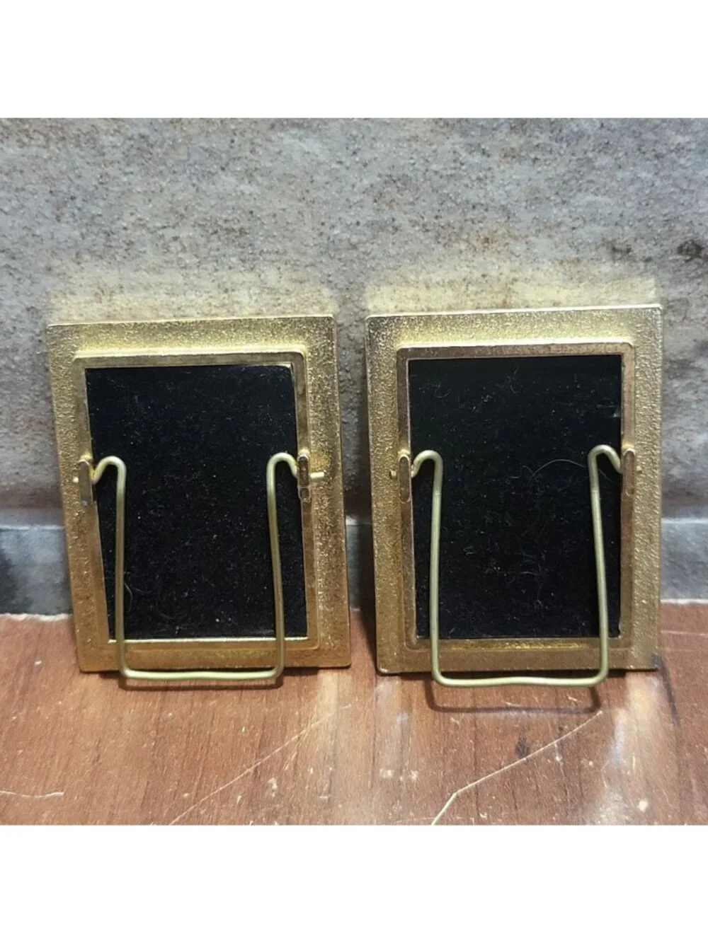 Two Vintage Miniature Tabletop Picture Photo Frames
